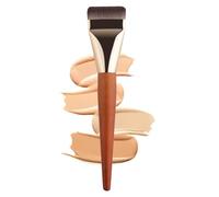 Wooden Handle Flat Top Concealer Brush - Foundation Makeup Brush, Professional Contour Tool, Dense Applicator | Face For Cream Powder Foundation | Cosmetic Blender For Smooth Daily Makeup Finish