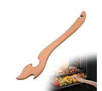 Wooden Handle Oven Rack Puller Tool For Toaster, BBQ, Air Fryer, Roasting, Baking, And Casserole Dishes, Perfect For Safe Kitchen Cooking And Meal Prep
