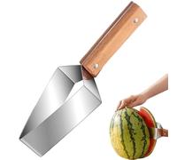 Wooden Handle Triangle Watermelon Cutter Slicer Tool Stainless Steel Fruit Cutter for Home Kitchen Camping Picnic (1Pcs)