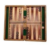 Wooden Inlaid Backgammon Set 36cm x 30cm Classic Game with Pieces & Dice