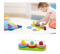 Wooden Interlocking Gears And Geometric Blocks
