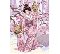 Wooden Jigsaw Puzzle 1000 Pieces Pieces -Japanese Geisha Jigsaw Puzzle Large Jigsaw Puzzle Game for Adults and Teenagers Kids