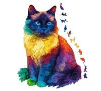 Wooden Jigsaw Puzzle | 201 pezzi decorazione bedroom irregular Animal Puzzles | Adorable Cats Outline Puzzless for Collectors Family Gatherings Game Night Holiday Birthday Office Living Room