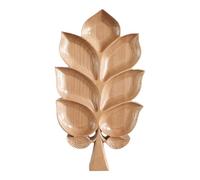 Wooden Leaf Tray - 7-Compartment Solid Wood Snack Plate & Divided Appetizer