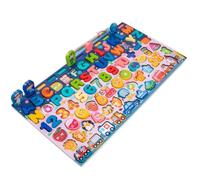 Wooden Learning Puzzle - 7-in-1, Alphabet/Number/Fruit | Fishing, Shapes