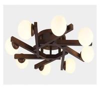 Wooden LED Ceiling Light And Glass Ball Pendant Light For Home Decoration