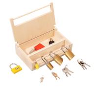 Wooden Lock Box Cognitive Training Toy for Seniors Hand Eye Coordination