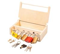 Wooden Lock Training Box Cognitive Puzzle for Seniors Hand Skill Activity Toy