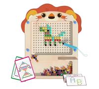Wooden Magnet Balls, Kids Sorting Puzzle, 11.22x7.87 Inches, Educational Matching Games, Colorful Magnetic Beads, Learning Counting Board for Home and Schools, Multicolor