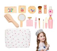 Wooden Makeup Toy Set - Safe Pretend Makeup | Engaging Dress-up Toys for Hair Styling, Perfect for Interactive Learning and Creativity, Great Educational Gift for Girls and Boys, Fun imag