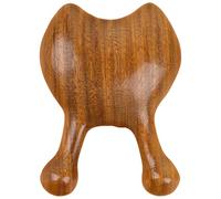 Wooden Massage Comb, Natural Sandalwood Hair Brush, Manual Scalp Massager, Anti-Static Facial Tool, Gentle Eye & Neck Relaxation, Sandalwood Material, 2.24x1.57x0.71in