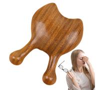 Wooden Massage Comb, Sandalwood Scalp Massager, 2.24x1.57in Natural Hair Tool, Manual Facial Comb, Green Beauty Accessory Relaxation Aid for Face, Scalps, Eye Care