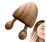Wooden Massage Tools, Natural Wooden Massager, Scraping Tool, Massage Stick, Compact Body Scraper for Headache Relaxation and Health Care, 2.56x1.87 Inches
