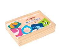 Wooden Matching Cards, Interactive Animal Flash Cards, Educational Game Set con 4,7 x 3,5 pollici, Preschool Learning Toy for Boys Girls, Improves Memory, and Early Recognition