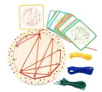 Wooden Math Game Board - Visual Learning Educational Toy, Logic Thinking Practice Board, Includes 20 Cards 4 Bands, Fine Motor Coordination Training Equipment | Educational Play Activity for Children