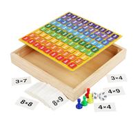 Wooden Multiplication Board Game, Toddler Magnetic Addition Toy, Interactive Math Learning Educational Toy, Compact Wood Mathematics for Kids, Preschoolers, Early Learner