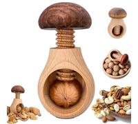 Wooden Mushroom Shaped Walnut Wood Clip, 2025 New Portable Walnut Cracking Tool, Mushroom Design Chestnut Peeler, Effortless Nut Cracking for Walnuts, Hazelnuts, Pecans, Chestnut (1 Pcs)