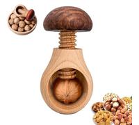 Wooden Mushroom Shaped Walnut Wood Clip,2025New Wooden Mushroom Nutcracker Tool, Walnut Cracking Tool, Chestnut Peeler Manual Nut Cracking Tools for Walnuts, Hazelnuts, Pecans, Chestnut (1PCS)