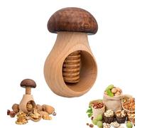Wooden Mushroom Shaped Walnut Wood Clip, Mushroom-Shaped Screw Mechanism, Nutcracker Tool, Chestnut Peeler Manual Nut Tools for Walnuts, Hazelnuts, Pecans (1pcs)