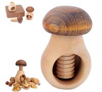 Wooden Mushroom Shaped Walnut Wood Clip, New portable Walnut Cracking Tool, Chestnut Peeler, Screw Mechanism, Effortless Cracking,for Walnuts, Hazelnuts, Pecans, Chestnut (A-shape)