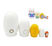 Wooden Nesting Dolls, Wooden Interactive Figurine, Bunny Stacking Doll
