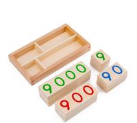 Wooden Number Cards - 1-9000 Digital Numbertoys Assessory ory Assessory