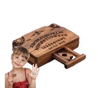 Wooden Ouija Mini Board - Communy Communication Compact, Spiritual Oracle Game per fan occulti | Prop di stregoneria decorativa, pezzo di novità per il rituale di arti oscure, giocattolo psich