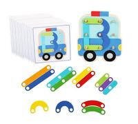 Wooden Peg Puzzle - Wood | Geometric Shape Sorting STEM Brain Game