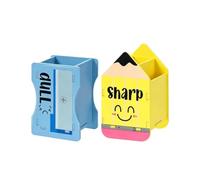 Wooden Pencil Dispenser, 2 Piece Cute Organizer For Classroom And Teacher