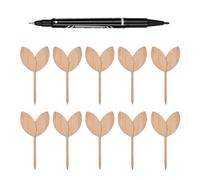Wooden Plant Labels, Waterproof Garden Markers, 3.94x2.48 Inches 10PCS T-Type Reusable Plant Tags, Wood Plants Stakes for Outdoor Indoor Gardening, Vegetables, Flowers, Herbs and Greenhouse Use