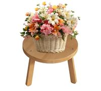 Wooden Plant Stool - Plants Pedestal, Detachable Flower Riser Stepping Stool, Multi-functional Garden Plants Stand | For Indoor Windowsill Bedroom Living Room Outdoor Bathroom Balcony Vanity