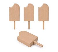 Wooden Popsicles for Crafts, 2026 DIY Craft Unfinished Wooden Popsicle Cutout, Summer Table Sign, Table Centerpieces for Farmhouse Rustic Home Tiered Tray Decor (4PCS,D)
