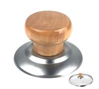 Wooden Pot Lid Knob - 5,7 x 2,8 cm Pan Lid Replacement Handle, Multifunctional Cookware Accessory | Kitchen Household Woks Saucepans Steamers, Heat Resistant Holder With Stainless Steel Screw Mounting