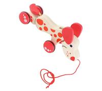 Wooden Puppy Pull Toy Enhancing Motor Skills Balance Confidence Pine Wood Great Gift Walking Toddlers