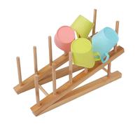 Wooden Puzzle Rack, Jigsaw Puzzles Holder, Multifunctional Dish Drying Shelf, Sturdy Display Stand Organizer, Natural Wood Tray Racks for Kids, Craft Table, Kitchen, Living Room, 11.81x5.12 Inches