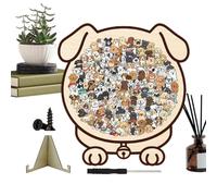 Wooden Puzzles | 135 Piece Cat & Dog Silhouette Learning Board Game