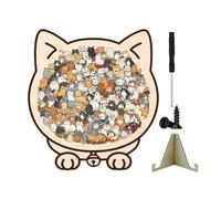Wooden Puzzles | 135 Piece Cat & Dog Silhouette Learning Board Game |