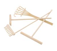 Wooden Rake Tools for Zen Garden Meditation 4Pcs Mini Sand Accessory