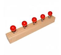 Wooden Red Knob Busy Board for Seniors, Cognitive Activity Board, Hand Dexterity and Fine Motor Skills Practice, Hand Eye Coordination, Finger Strength and Focus Training
