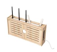 Wooden Routers Storage Box Hider, Wall Mount WiFi Cable Management Box Shelf Cord Cover Organizer for Storage of Wires, Routers(2)