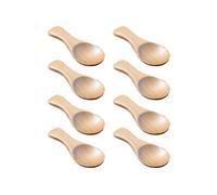 Wooden Salt Spoon Set Light Brown Wood Tea Scoop for Kitchen Use Ideal for Sugar Spice Coffee 10pcs