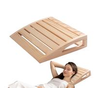 Wooden Sauna Headrest - Ergonomic Solid Wood Neck Support Pillow For Relaxation | Confortevole Headrest For Men, Women, Teens, Girls & Youth | Spa Pillow For Home Or Commercial Sauna Use