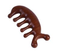 wooden scalp massager, 11cm Chinese Style Massage Comb Sandalwood Five Wide Comb