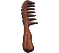 wooden scalp massager, 20cm Massage Comb Large Green Sandalwood Drop Shape Scalp Handle Comb