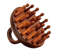 Wooden Scalp Massager, Comb Sandalwood, Multifunctional Brush 28-Tooth, Natural Scalp and Meridians Massage Tool for Stress Relief, Healthy Hair, 2.95x2.95x2.76 Inches