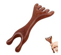 Wooden Scalp Massager, Sandalwood Five Claw Gua Sha Comb Instrument with Ergonomic Handle for Gentle Scalp, Facial, Eye, Neck, Shoulder Care, Portable Head Massager Tools Ideal for Men Women (1 Pc)
