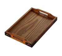 Wooden Serving Tray | 30 x 20 x 3,5 cm Rettangolare Storage Organizer, Stabile Wood Tray For Kitchen - For Kitchen Bathroom Bedroom Living Room Farmhouse Coffee Table Ottoman Breakfast Lunch Dinner