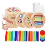 Wooden Shape Matching Board Color Recognition Preschool Learning Puzzle