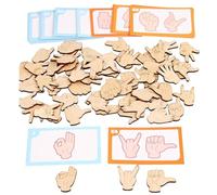 Wooden Shape Puzzle - Gesture Matching Toys, Educational Children’s Puzzle Set Including Fine Motor Skill Development, Multi-Purpose Learning Accessory for Cognitive Growth, Fun Interactive Toy