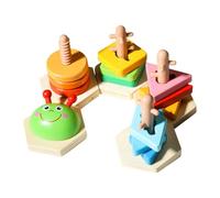 Wooden Shape Sorter Toy, Preschool Sorting Game, Fine Motor Skill Development, Sensory Learning Activity, Educational Shape Plaything for Home, Travel, Boys, Girls, 7.09 pollici